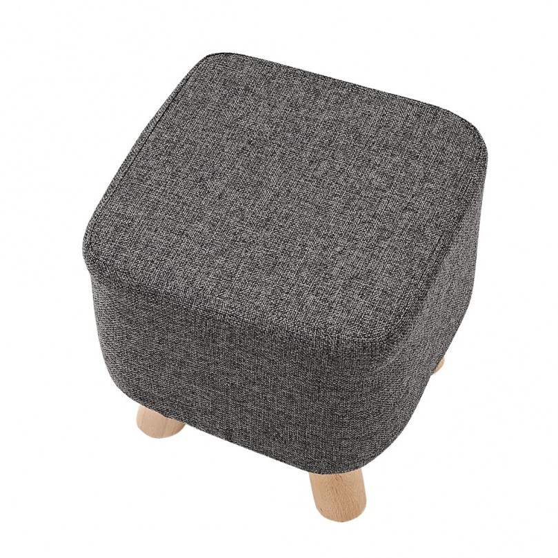 Square Fabric Footstool Ottoman Padded Chair Pouffe Stool Square Fabric Footstool Ottoman Padded Chair Pouffe Stool