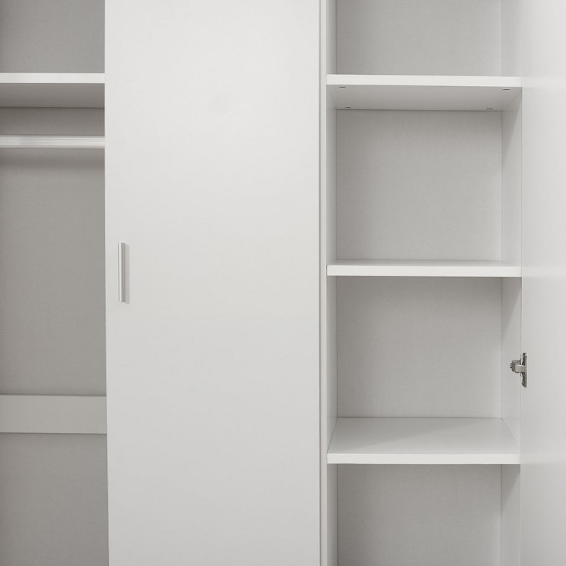 Wood Wardrobe 3 Door with Storage Shelves Wood Wardrobe 3 Door with Storage Shelves - Custom Alt by Opencart SEO Pack PRO