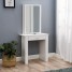 Modern Girls Bedroom Dressing Table Sliding Mirrored Door with 1 Drawer Makeup Desk Cabinet Dresser Vanity Table Bedroom Modern Girls Bedroom Dressing Table Sliding Mirrored Door with 1 Drawer Makeup Desk Cabinet Dresser Vanity Table Bedroom
