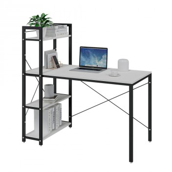 Computer Desk Home Office Furniture PC Table Study Workstation with Bookcase Shelf
