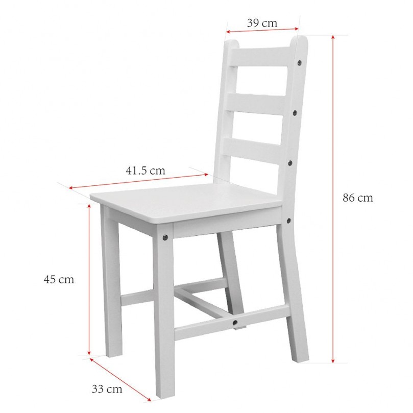 Home Solid Pine Wood Dining Table Set with 4 Chairs Furniture Set Kitchen Dining Room Natural Pine Home Solid Pine Wood Dining Table Set with 4 Chairs Furniture Set Kitchen Dining Room Natural Pine