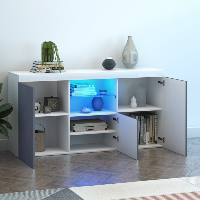 Modern White Gloss Sideboards with LED Modern White Gloss Sideboards with LED