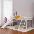 Bunk Bed with Slide, Mide Sleeper Wooden Cabin Bed 3FT Single Bed with Ladder for Kids, Children, Grey, for Kids - Custom Alt by Opencart SEO Pack PRO