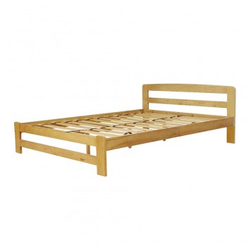 5FT King Size Low Foot End Bed Frame Solid Wood Bedroom Furniture with Strong Slats & Headboard for Adults Kids Teenagers W 206 x D 157 x H 70.5cm Solid Pine Wood 