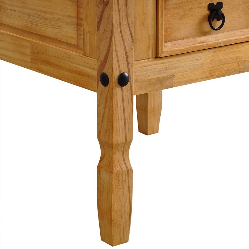 Jerbby Pine Wood Side Table