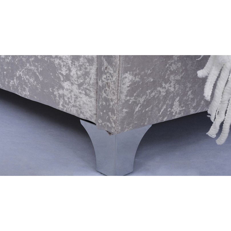 Diamanté Silver Crushed Velvet Bed Frame - Custom Alt by Opencart SEO Pack PRO